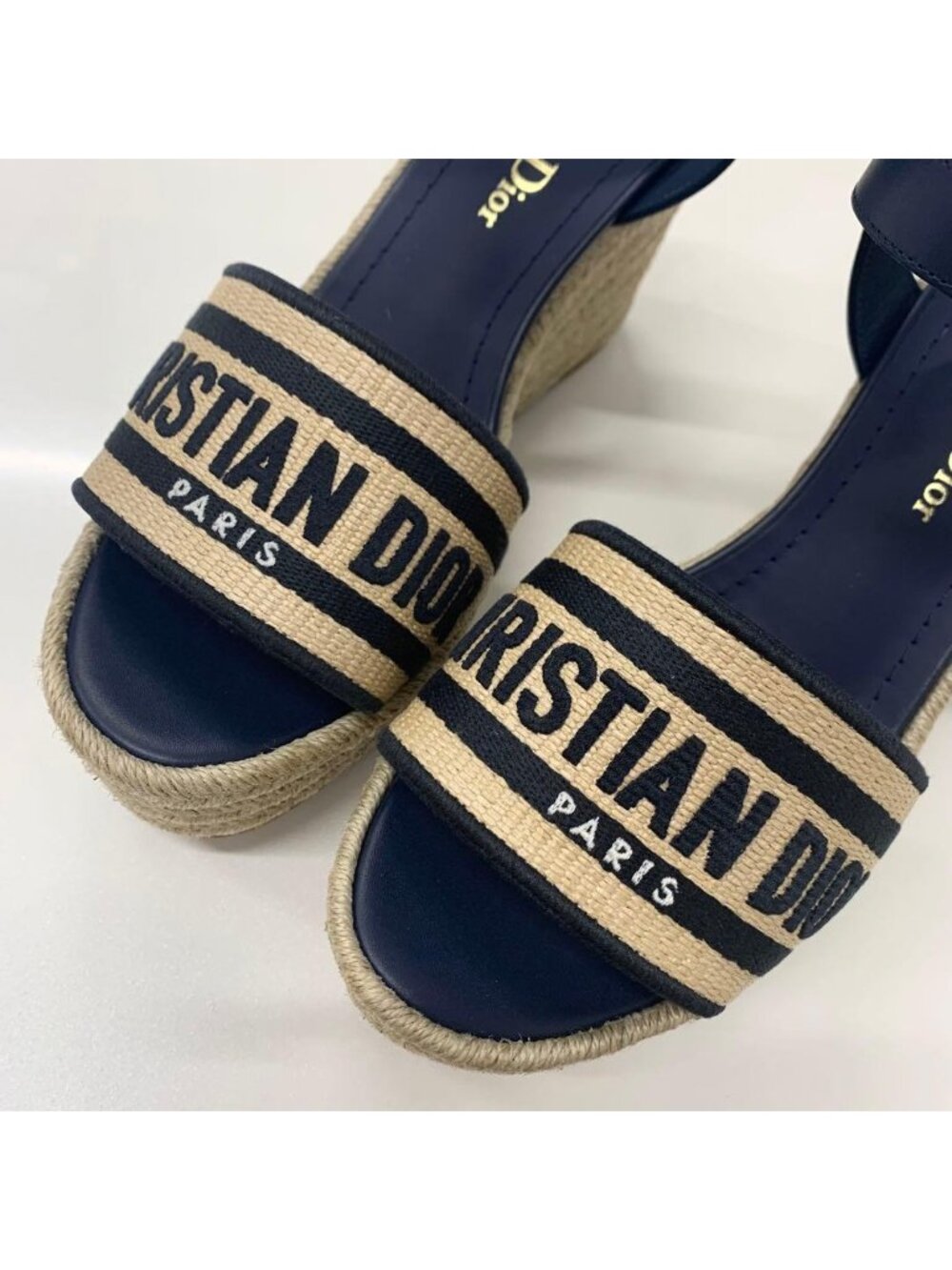 Dior Dway Embroidered Logo Sandals - Picture 9 of 10
